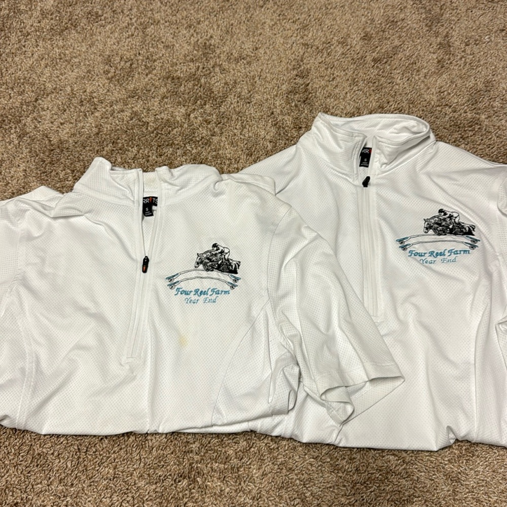 Bundle of 2 white kerrits horse riding shirts size small